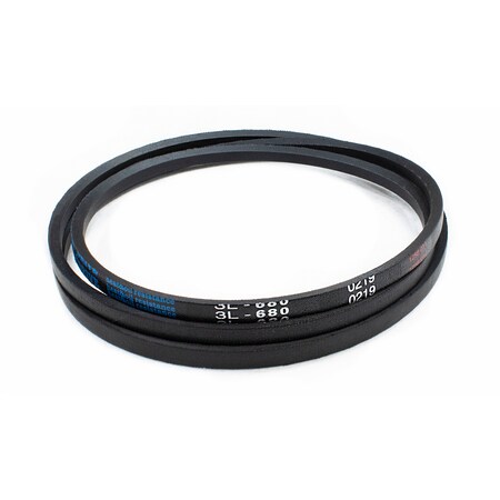 D&D 3L680 FHP V-Belt, 68 in Outside Length, 3/8 in Top Width, 7/32 in Thickness, 1 Ribs 3L680